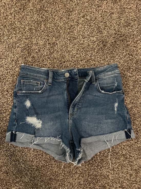H&M Pants - H&M high waisted stretchy jean shorts dark wash